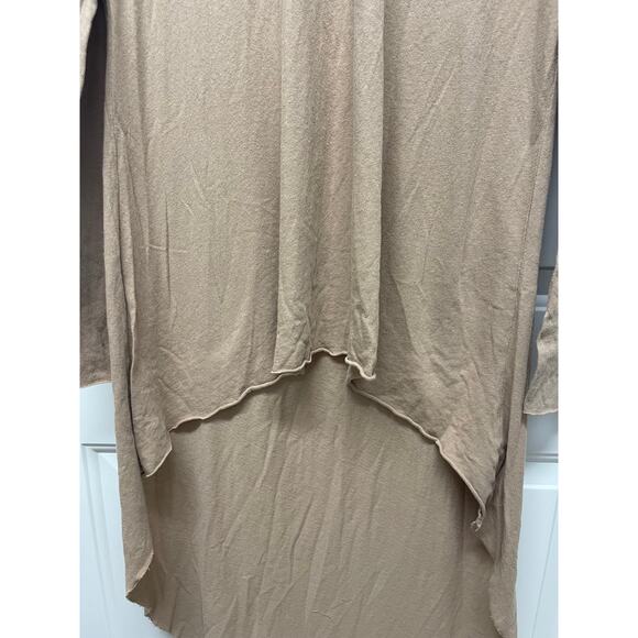 Frank & Eileen Tee Lab High Low Long Sleeve top light brown size small NWOT - Picture 4 of 8